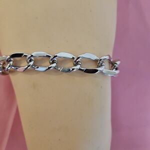 Monet Silver Tone Link Bracelet